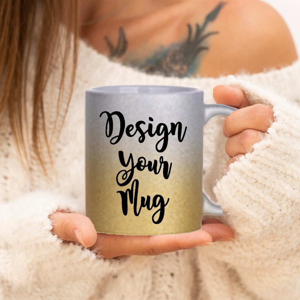 Glitter personalized coffee mug - Picture 1 of 3